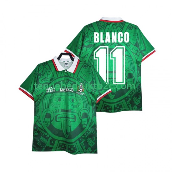 Thuisshirt Retro Mexico BLANCO 11 Mannen 1998 S-S