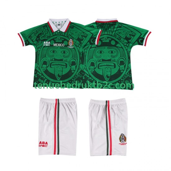 Thuisshirt Retro Mexico Voetbalteneu Kinderen 1998 S-S