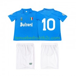 Thuisshirt Retro Napoli 10 1987 1988 Voetbalteneu Kinderen S-S