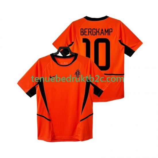 Thuisshirt Retro Nederland BERGKAMP 10 Mannen 2002 S-S