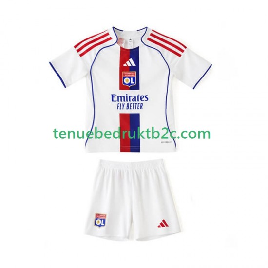 Thuisshirt Olympique Lyonnais Voetbalteneu Kinderen 2025-26 S-S