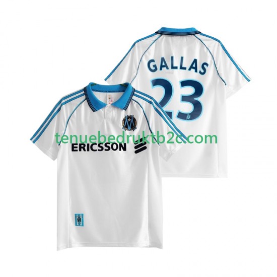 Thuisshirt Retro Olympique Marseille Gallas 23 Mannen 1998 1999 S-S