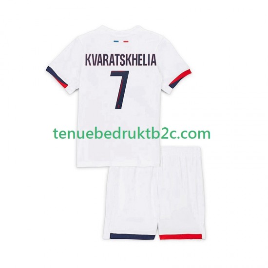 Uitshirt Paris Saint-Germain Khvicha Kvaratskhelia 7 Voetbalteneu Kinderen 2025-26 S-S