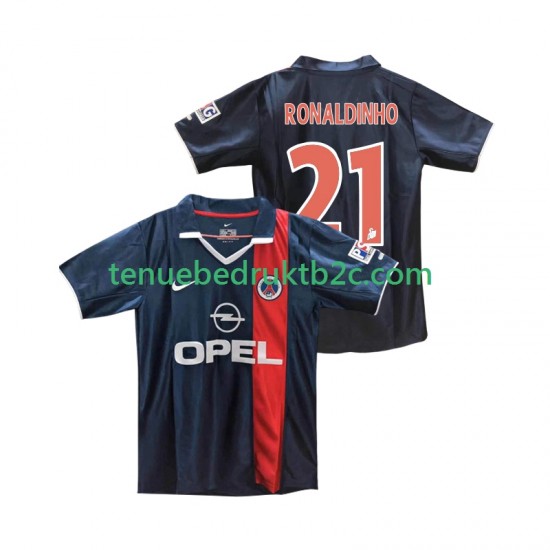 Thuisshirt Retro Paris Saint-Germain RONALDINHO 21 2001 Mannen 2002 S-S