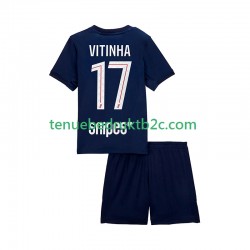 Thuisshirt Paris Saint-Germain Vitinha 17 Voetbalteneu Kinderen 2025-26 S-S