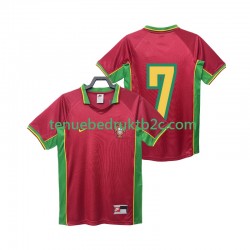 Thuisshirt Retro Portugal 7 Mannen 1998 S-S