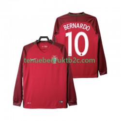 Thuisshirt Retro Portugal BERNARDO 10 2016 Mannen L-S