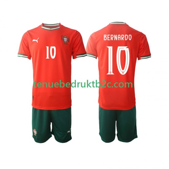 Thuisshirt Portugal Bernardo Silva 10 Voetbalteneu Kinderen 2025-26 S-S