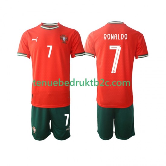 Thuisshirt Portugal Cristiano Ronaldo 7 Voetbalteneu Kinderen 2025 S-S