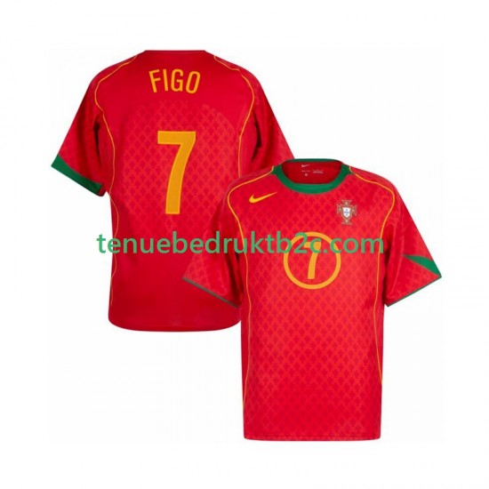 Thuisshirt Retro Portugal Figo 7 Mannen 2004 S-S