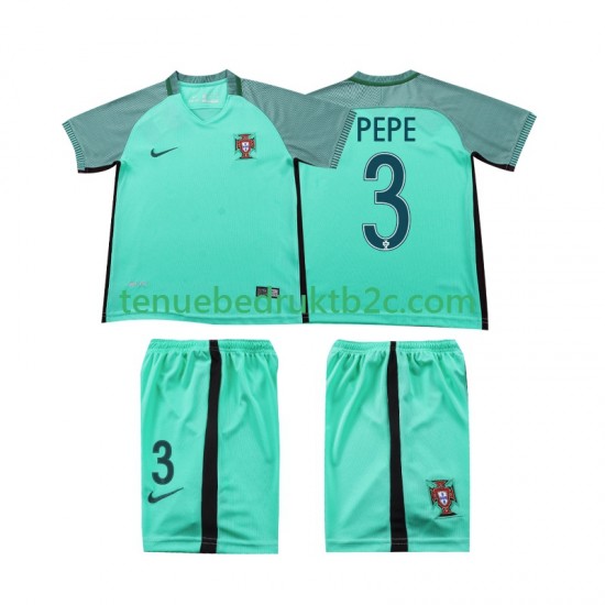 Uitshirt Retro Portugal PEPE 3 2016 Voetbalteneu Kinderen S-S
