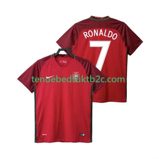 Thuisshirt Retro Portugal RONALDO 7 2016 Mannen S-S