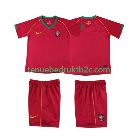Thuisshirt Retro Portugal Voetbalteneu Kinderen 2006 S-S