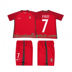 Thuisshirt Retro Portugal FIGO 7 2016 Voetbalteneu Kinderen S-S