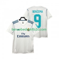 Thuisshirt Retro Real Madrid BENZEMA 9 2017 2018 Mannen S-S