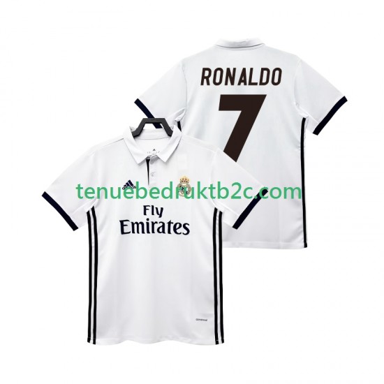 Thuisshirt Retro Real Madrid CRISTIANO RONALDO 7 2017 2018 Mannen S-S