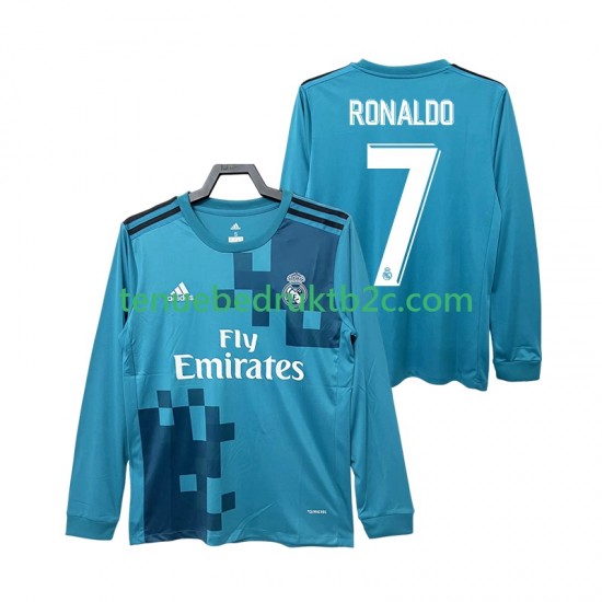 3de shirt Retro Real Madrid CRISTIANO RONALDO 7 2017 2018 Mannen L-S
