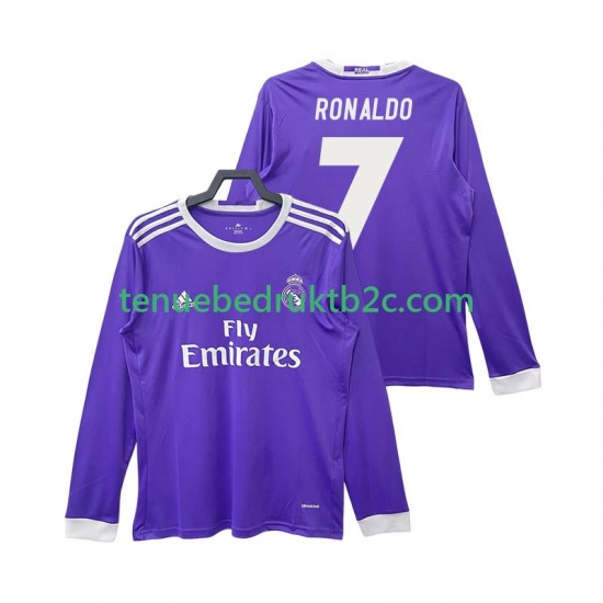 Uitshirt Retro Real Madrid Cristiano Ronaldo 7 2016 2017 Mannen L-S