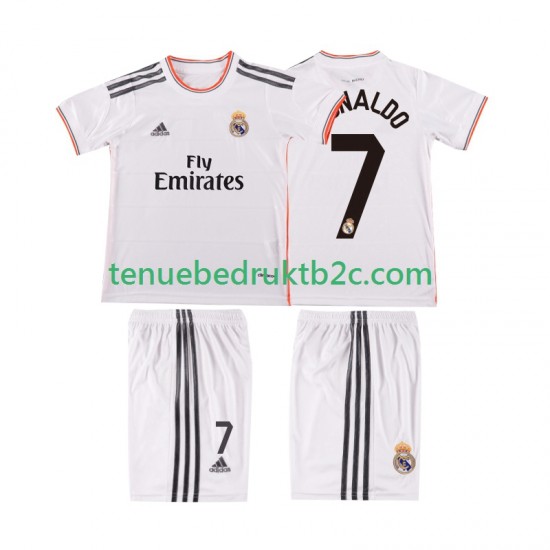 Thuisshirt Retro Real Madrid Cristiano Ronaldo 7 2013 2014 Voetbalteneu Kinderen S-S
