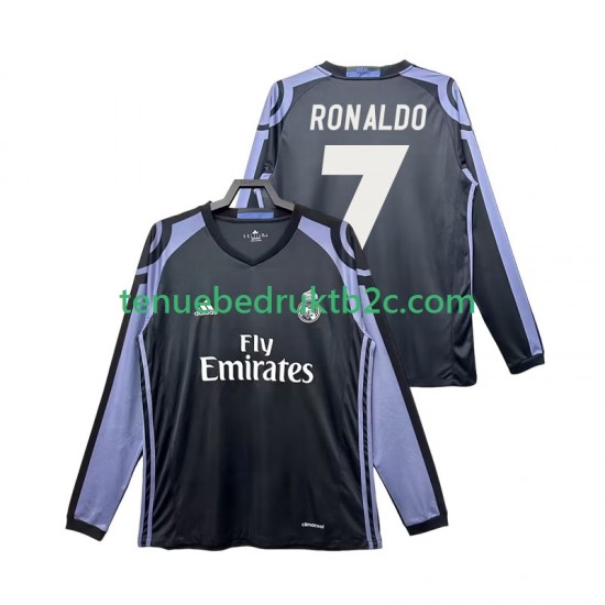 3de shirt Retro Real Madrid Cristiano Ronaldo 7 2016 2017 Mannen L-S