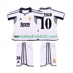 Thuisshirt Retro Real Madrid FIGO 10 2001 Voetbalteneu Kinderen 2002 S-S