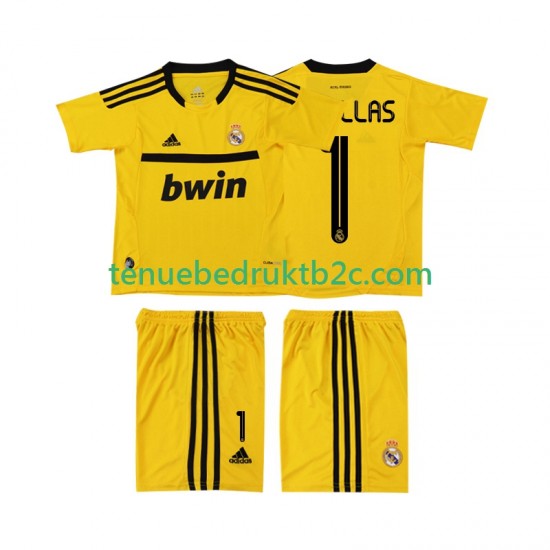 Thuisshirt Retro Real Madrid Keeper CASILLAS 1 2012 Voetbalteneu Kinderen 2011 S-S