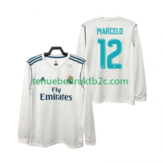 Thuisshirt Retro Real Madrid MARCELD 12 2017 2018 Mannen L-S