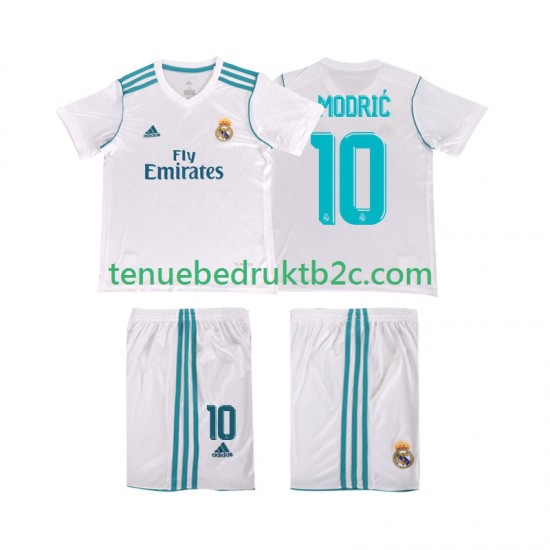 Thuisshirt Retro Real Madrid Modric 10 2017 2018 Voetbalteneu Kinderen S-S