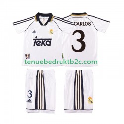 Thuisshirt Retro Real Madrid R CARLOS 3 2000 Voetbalteneu Kinderen 1998 S-S