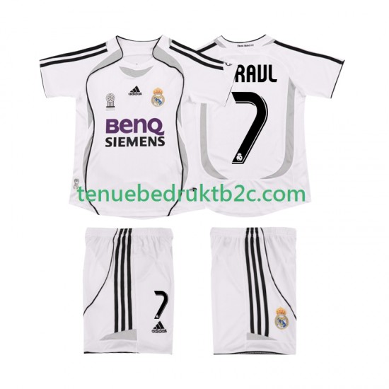Thuisshirt Retro Real Madrid RAUL 7 2007 Voetbalteneu Kinderen 2006 S-S