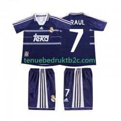 Uitshirt Retro Real Madrid RAUL 7 Voetbalteneu Kinderen 1998 1999 S-S
