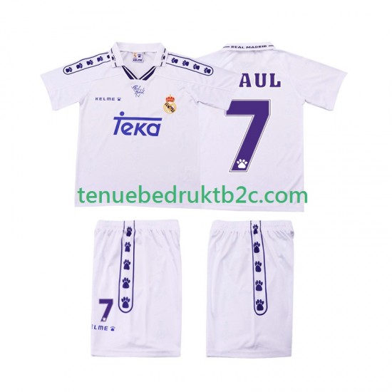 Thuisshirt Retro Real Madrid RAUL 7 1996 Voetbalteneu Kinderen 1994 S-S