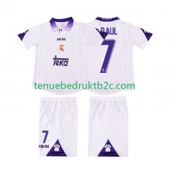 Thuisshirt Retro Real Madrid RAUL 7 1997 Voetbalteneu Kinderen 1998 S-S