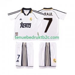 Thuisshirt Retro Real Madrid RAUL 7 2000 Voetbalteneu Kinderen 1998 S-S