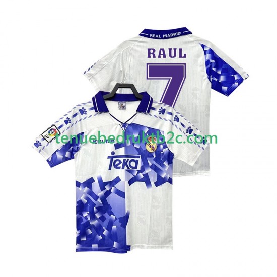 3de shirt Retro Real Madrid RAUL 7 1996 1997 Mannen S-S