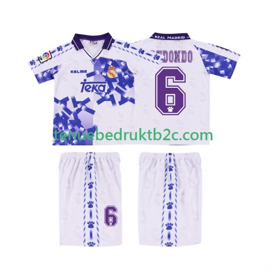 3de shirt Retro Real Madrid REDONDO 6 1996 1997 Voetbalteneu Kinderen S-S