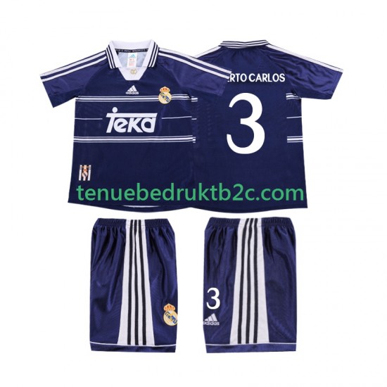 Uitshirt Retro Real Madrid ROBERTO CARLOS 3 Voetbalteneu Kinderen 1998 1999 S-S