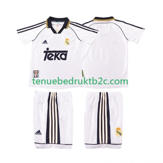 Thuisshirt Retro Real Madrid 2000 Voetbalteneu Kinderen 1998 S-S