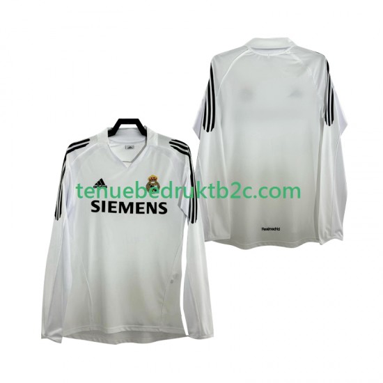 Thuisshirt Retro Real Madrid 2005 Mannen 2006 L-S