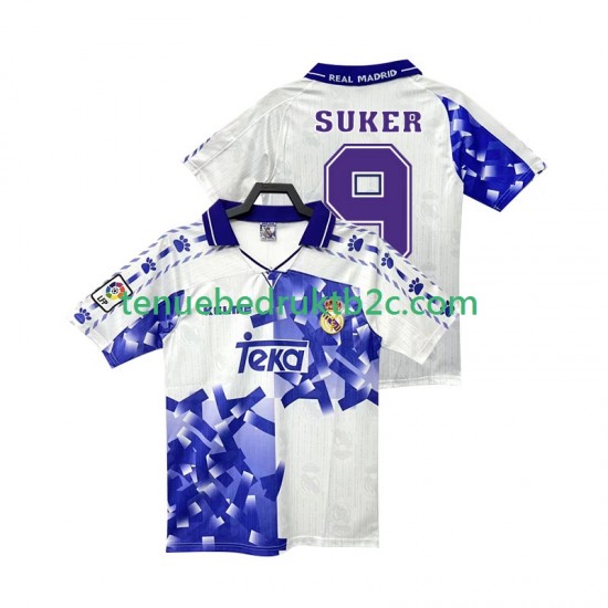 3de shirt Retro Real Madrid SUKER 9 1996 1997 Mannen S-S