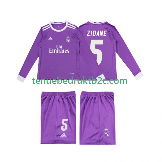 Uitshirt Retro Real Madrid ZIDANE 5 2016 Voetbalteneu Kinderen L-S