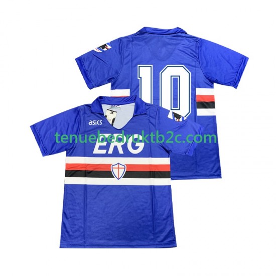Thuisshirt Retro Sampdoria 10 1990 1991 Mannen S-S