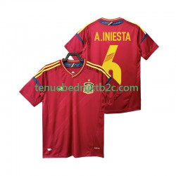 Thuisshirt Retro Spanje Andres Iniesta 6 2012 Mannen S-S