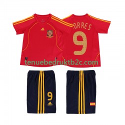 Thuisshirt Retro Spanje TORRES 9 Voetbalteneu Kinderen 2008 S-S