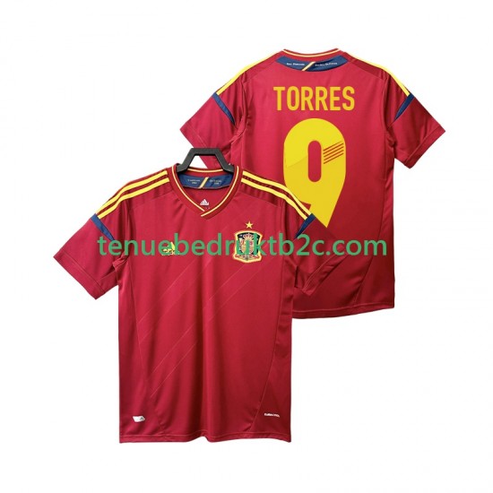 Thuisshirt Retro Spanje TORRES 9 2012 Mannen S-S