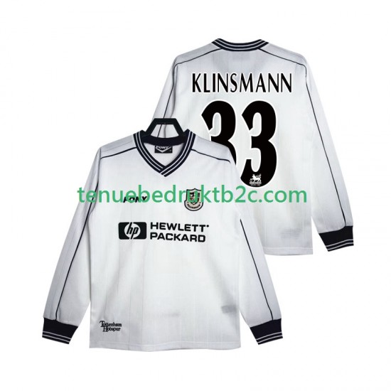 Thuisshirt Retro Tottenham Hotspur KLINSMANN 33 1997 Mannen 1999 L-S