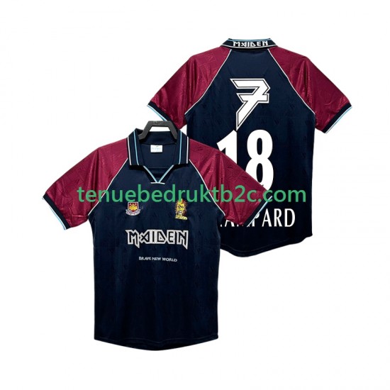 Thuisshirt Retro West Ham United LAMPARD 18 Iron Maiden Mannen 1999 S-S