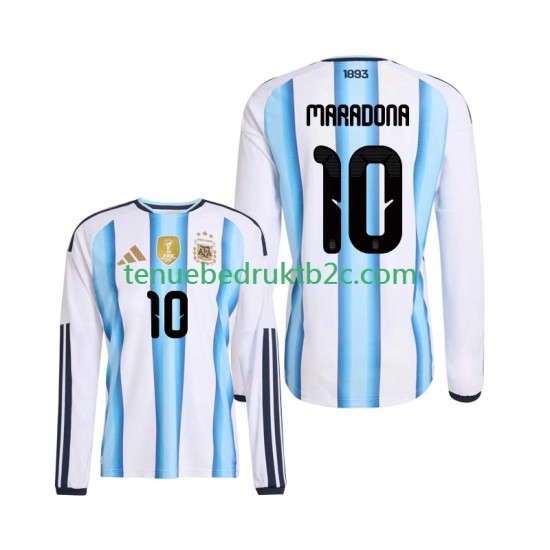 Thuisshirt Argentinië Maradona 10 Mannen WK 2026 L-S