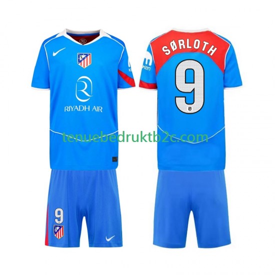 3de shirt Atlético Madrid Alexander Sorloth 9 Voetbalteneu Kinderen 2025-26 S-S