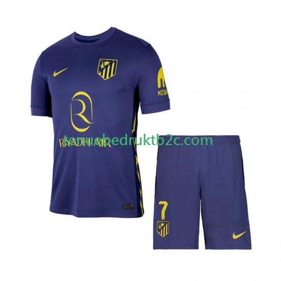 Uitshirt Atlético Madrid Antoine Griezmann 7 Voetbalteneu Kinderen 2025-26 S-S